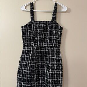 Francesca's Collections Black and White Textured Dress